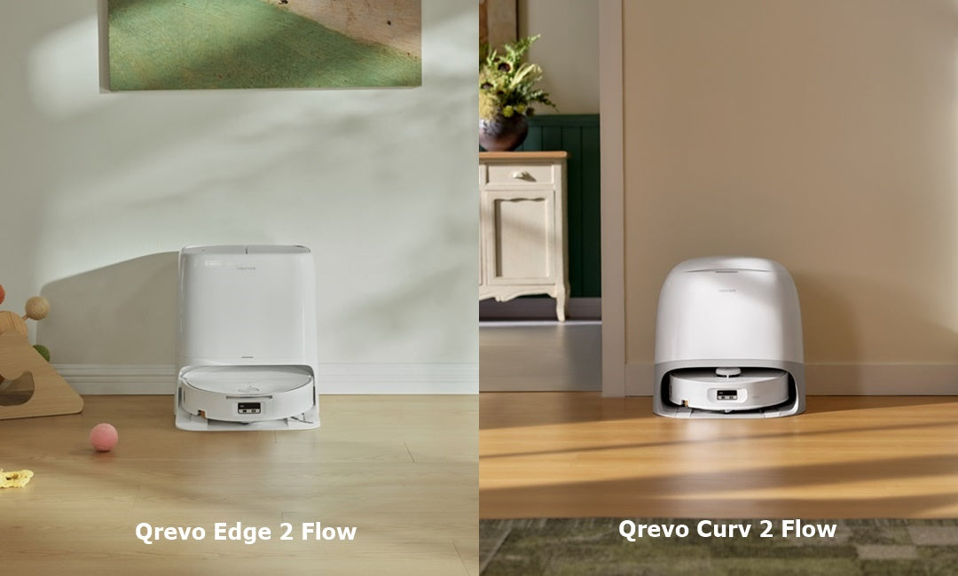 So sánh Qrevo Edge 2 Flow và Qrevo Curv 2 Flow: Hai thế hệ con lăn, hai chuẩn mực làm sạch